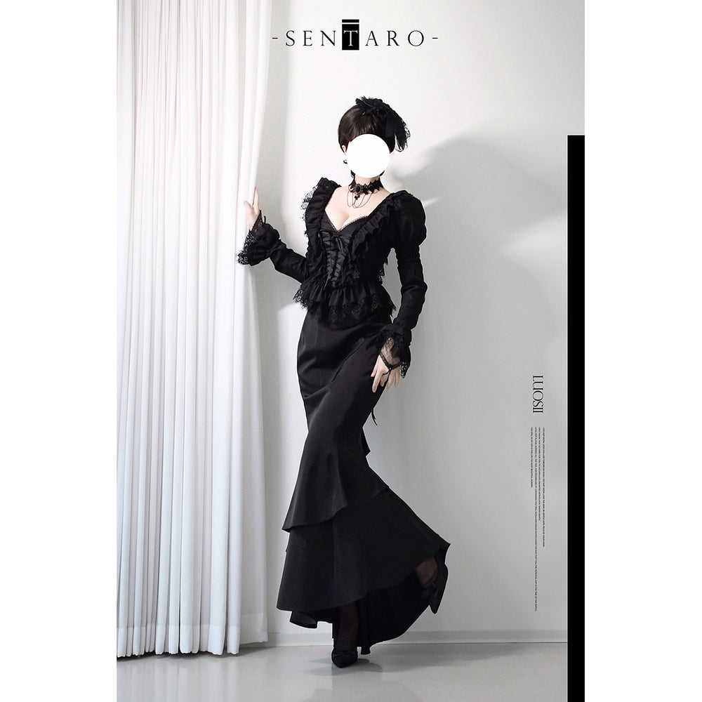 漆黒の貴婦人のマーメイドスカート – ManusMachina