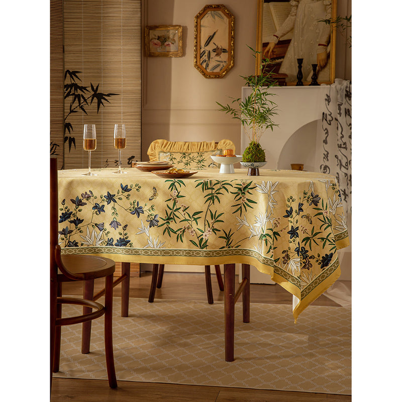 Flowers and Butterflies in the Wild Table Cloth