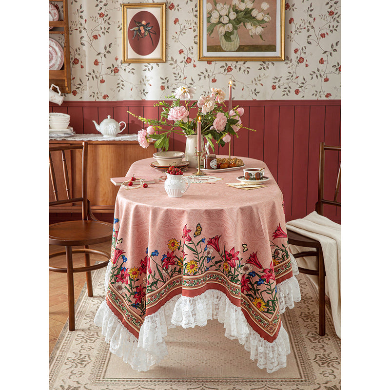 Blooming Garden Lace Table Cloth