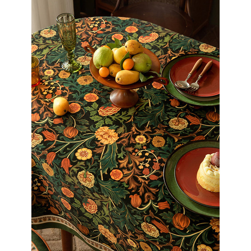 Flowers in a Dense Forest Table Cloth