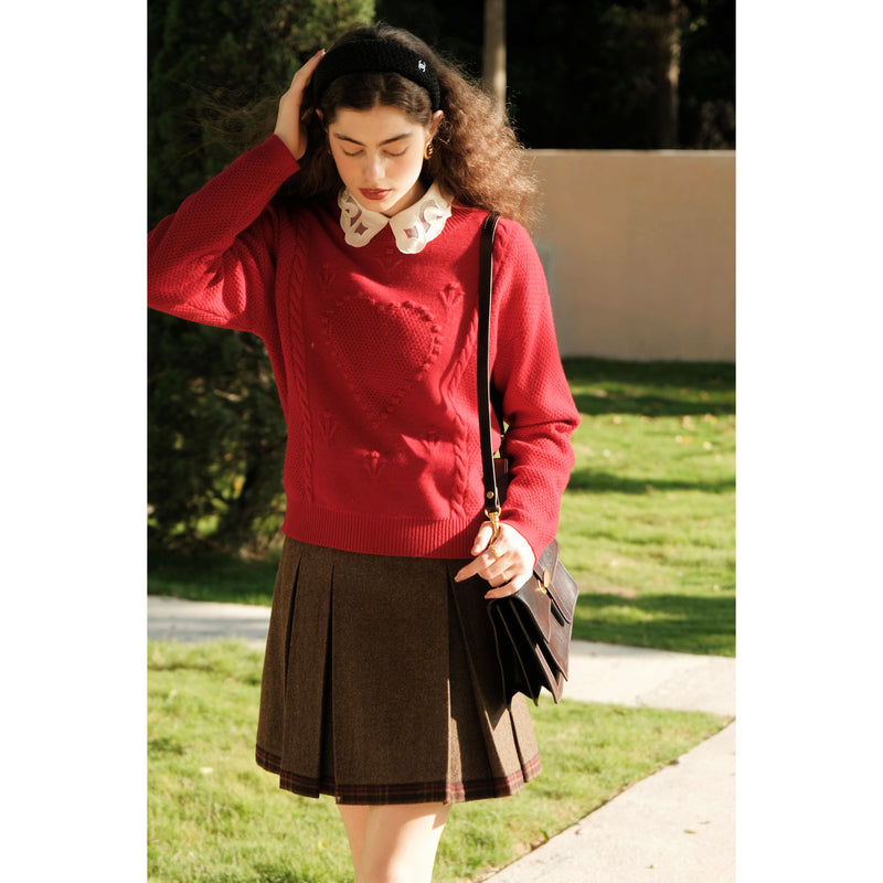 Striped Blouse with Embroidered Collar