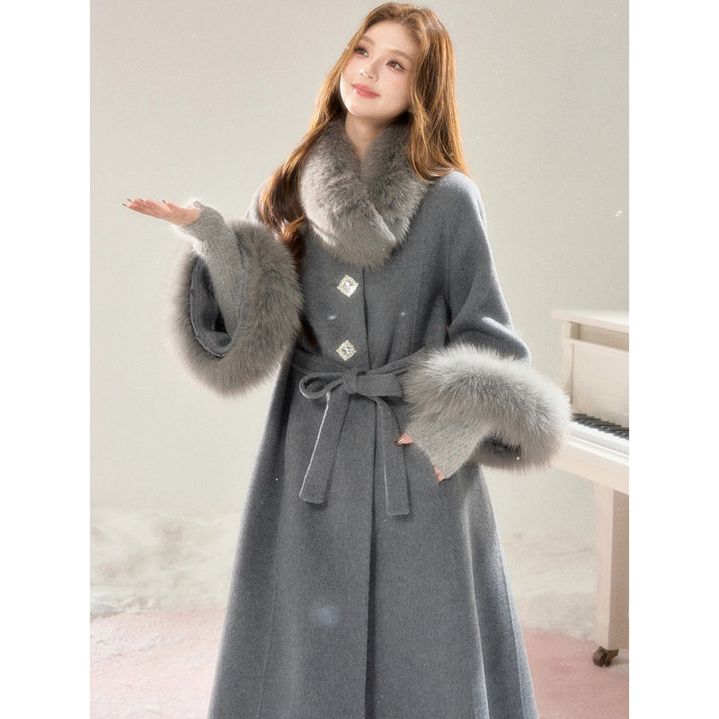 Elegant Girl's Fur Coat