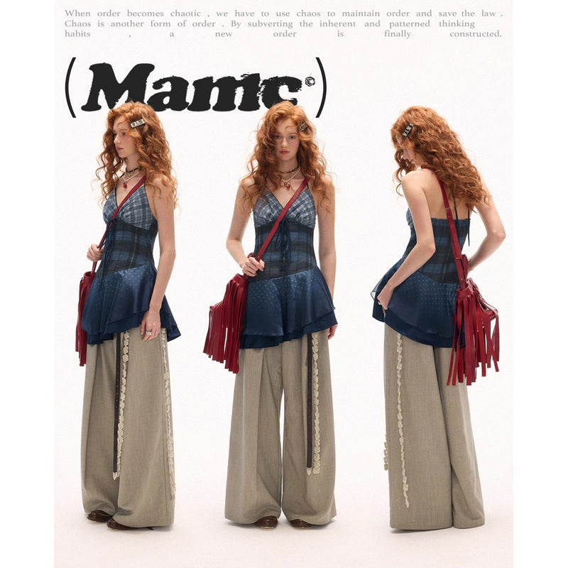 Glen Plaid Wide Pants