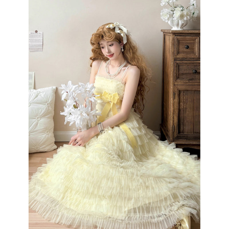 Butter Yellow Vintage Camisole Dress[2025年9月上旬-9月下旬発送予定]