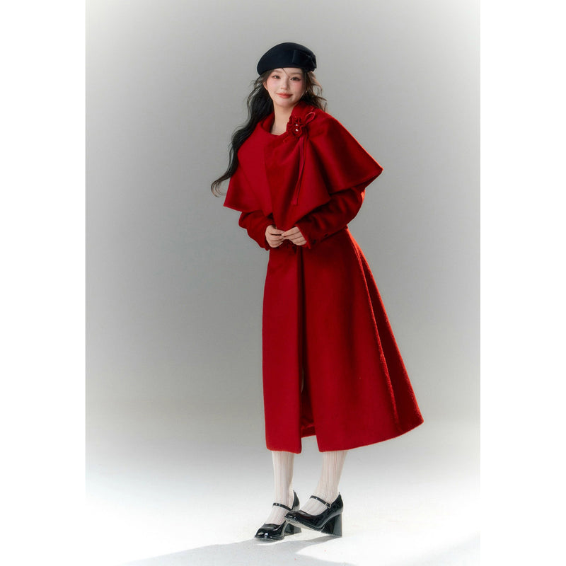 Movie Actress's Cape Long Coat