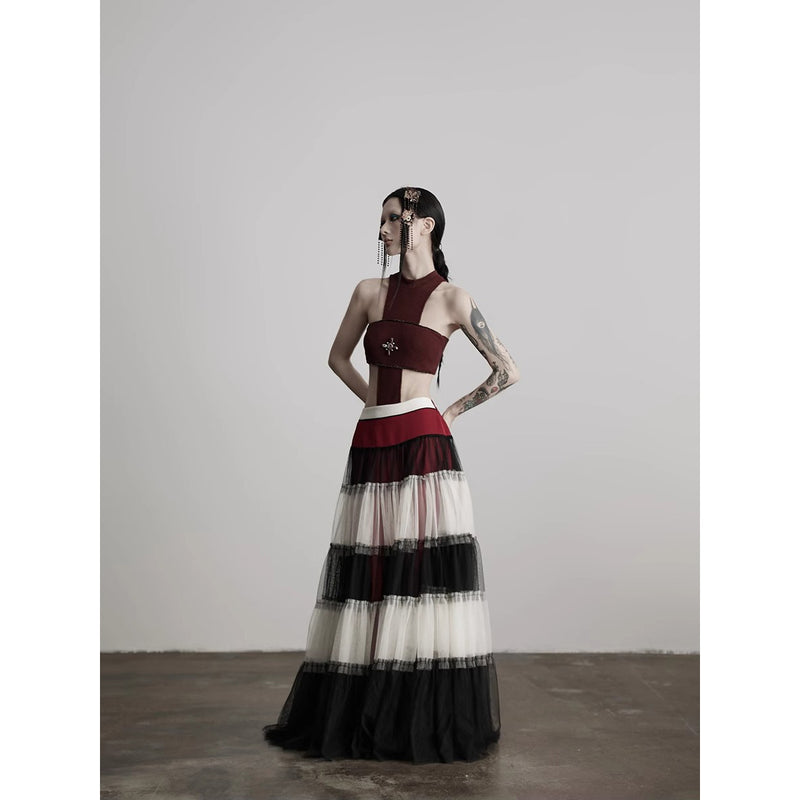 Rose Queen Gradation Tulle Skirt