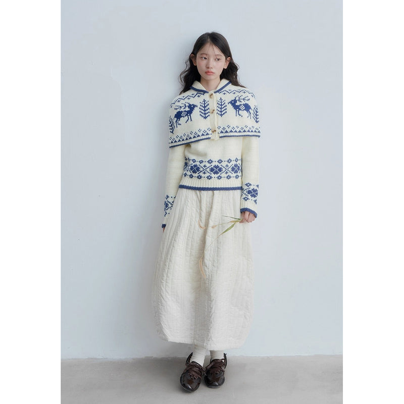 Nordic Knit Cape and Sweater