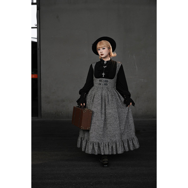 伯爵令嬢のジャンパースカートとケープ - Gray[2026年2月上旬-3月下旬発送予定]