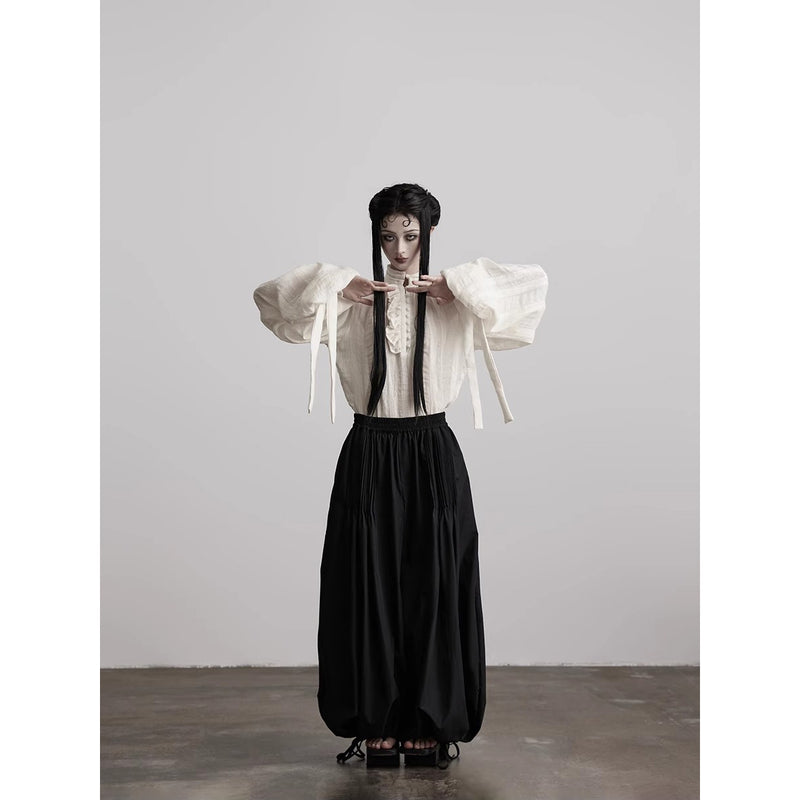 Royal Jacquard Ribbon Blouse