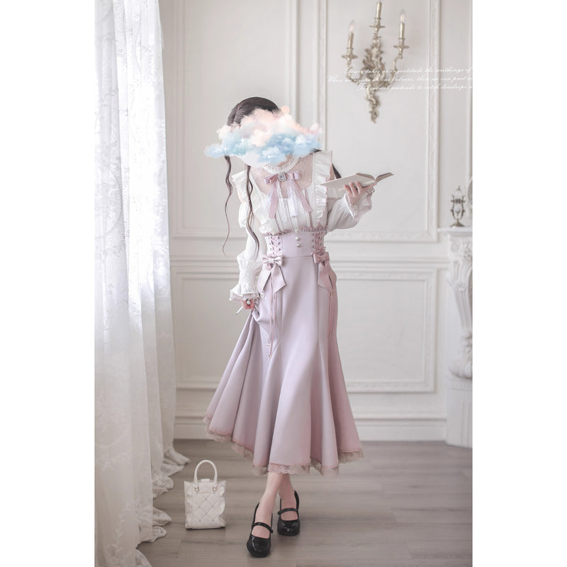 桜色の令嬢のフリルトップスとコルセットスカート – ManusMachina