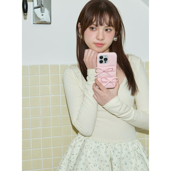 Girly Ribbon iPhone Case - Pink