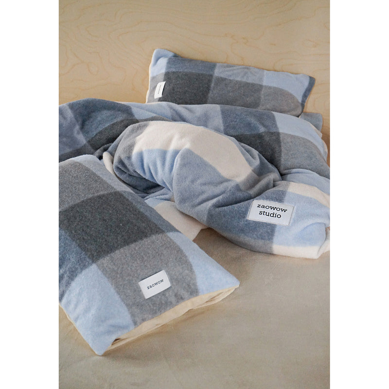 Scandinavian Check Pattern Bed Cover Set