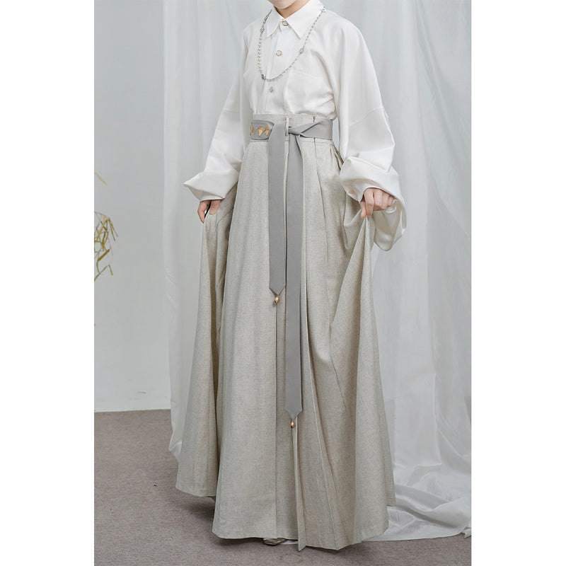 宮廷令嬢の刺繍プリーツスカート