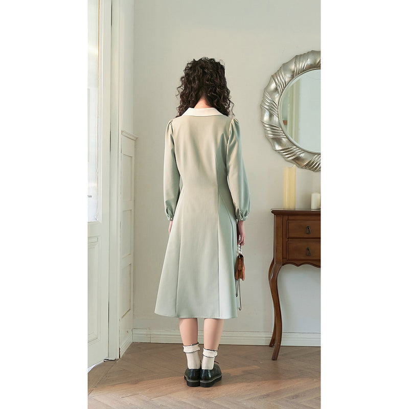 Pale Green French Retro Dress