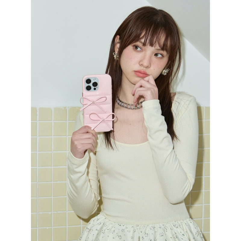Girly Ribbon iPhone Case - Pink