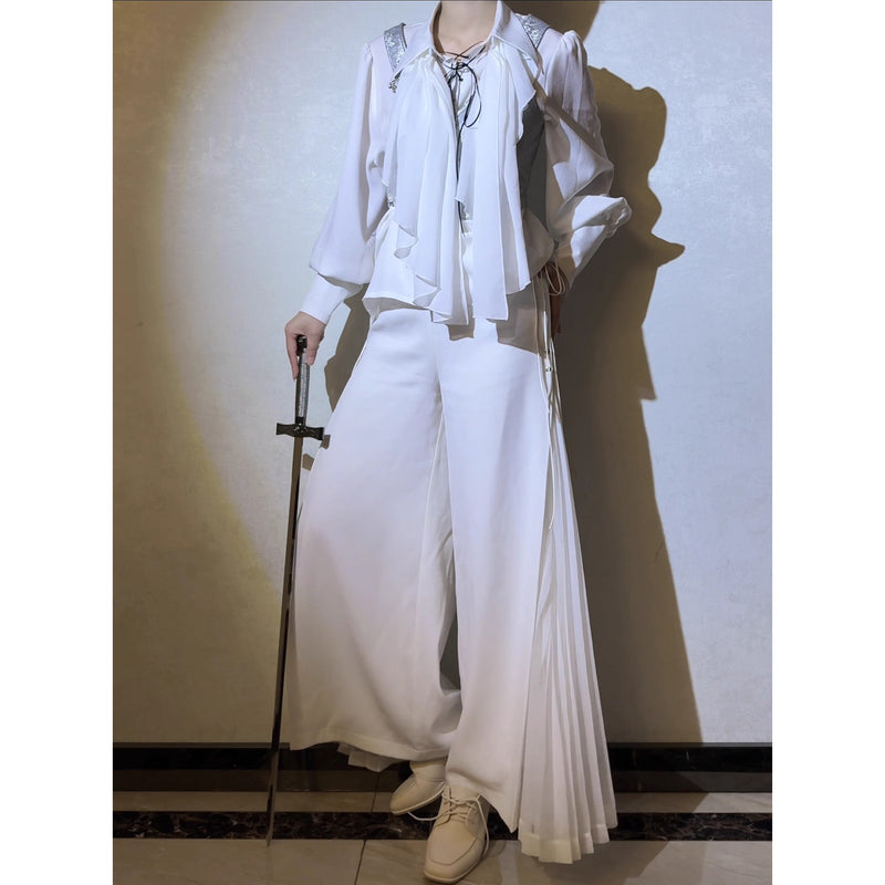 公爵騎士の編み上げプリーツパンツ[2025年2月上旬-3月上旬発送予定]