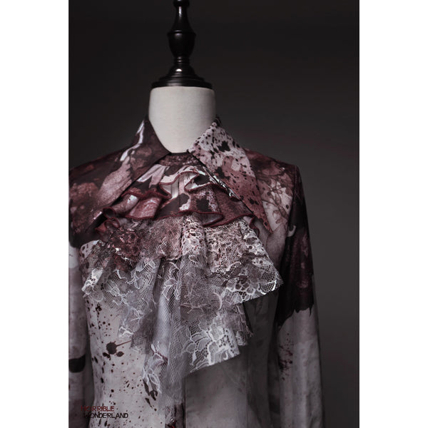 血塗れのお嬢様のヴィクトリアンブラウス - Dark Red[2026年2月下旬-3月下旬発送予定]