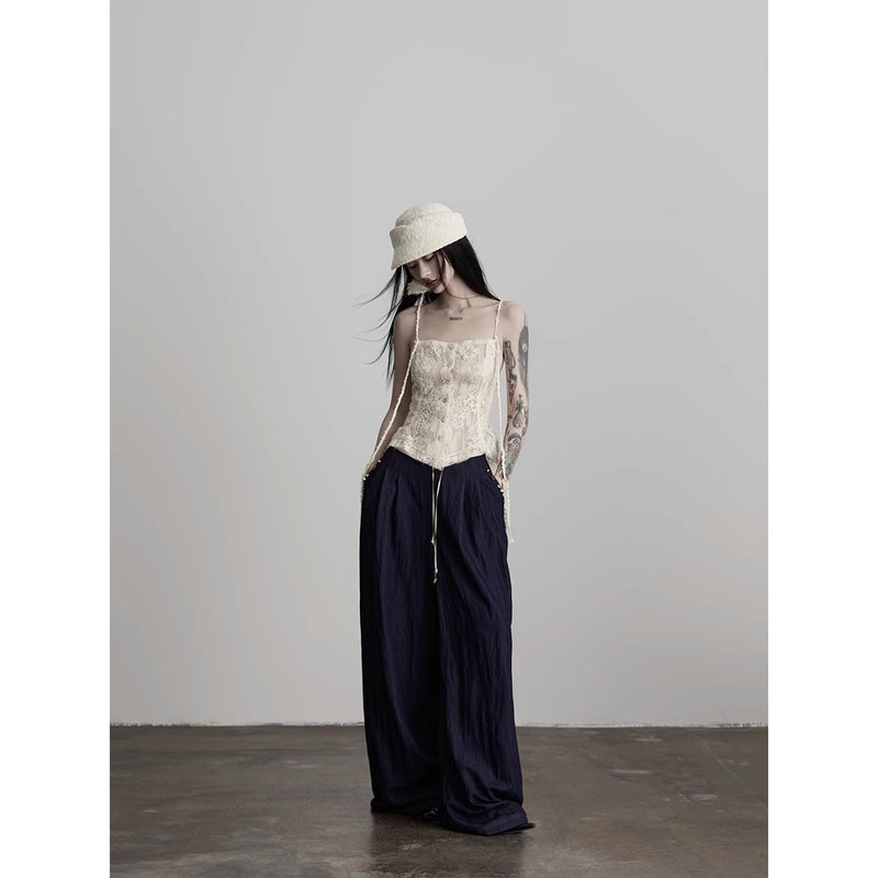 Dark Navy Wide Pants