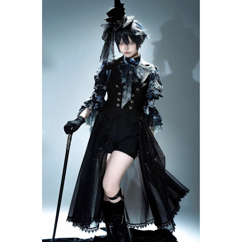 血塗れのお嬢様のキャバリアブラウス - Dark Blue[2026年2月下旬-3月下旬発送予定]