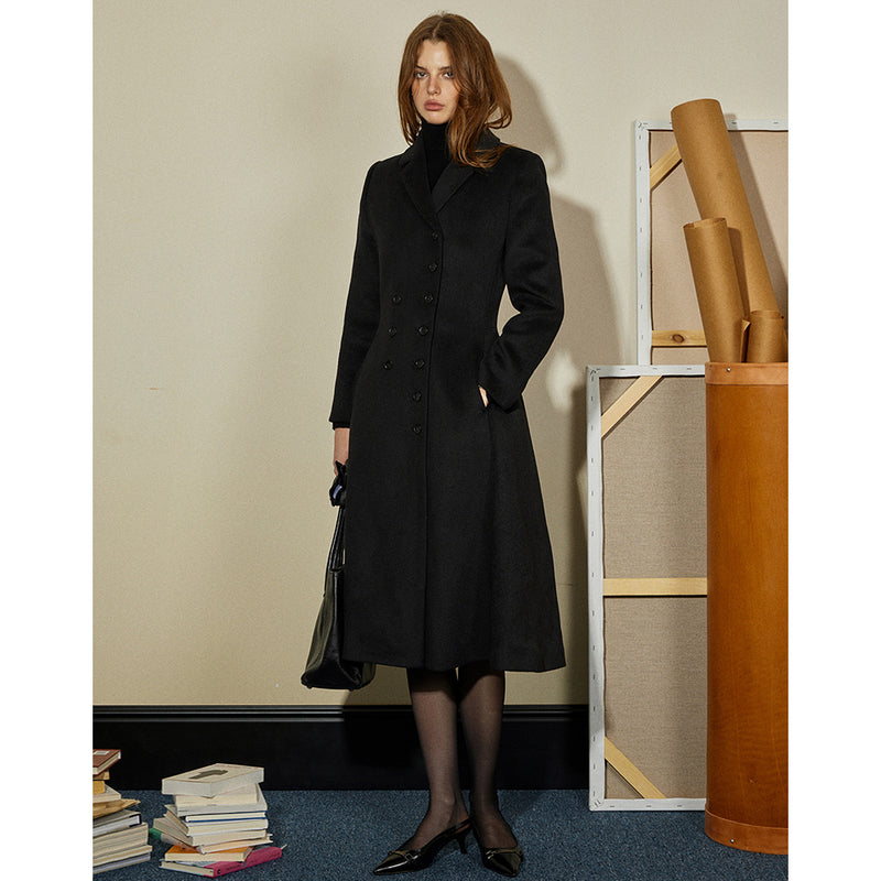 "Waltz" Vintage Inspired Wool Black Coat