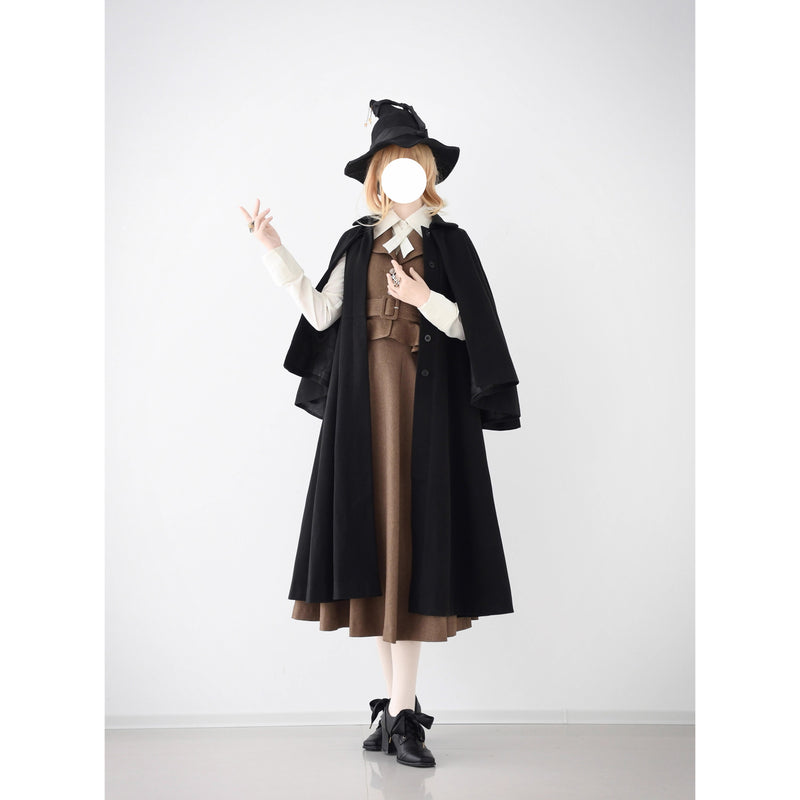 Wizarding World British Cape Long Coat - Black[2025年12月中旬-2026年1月中旬発送予定]