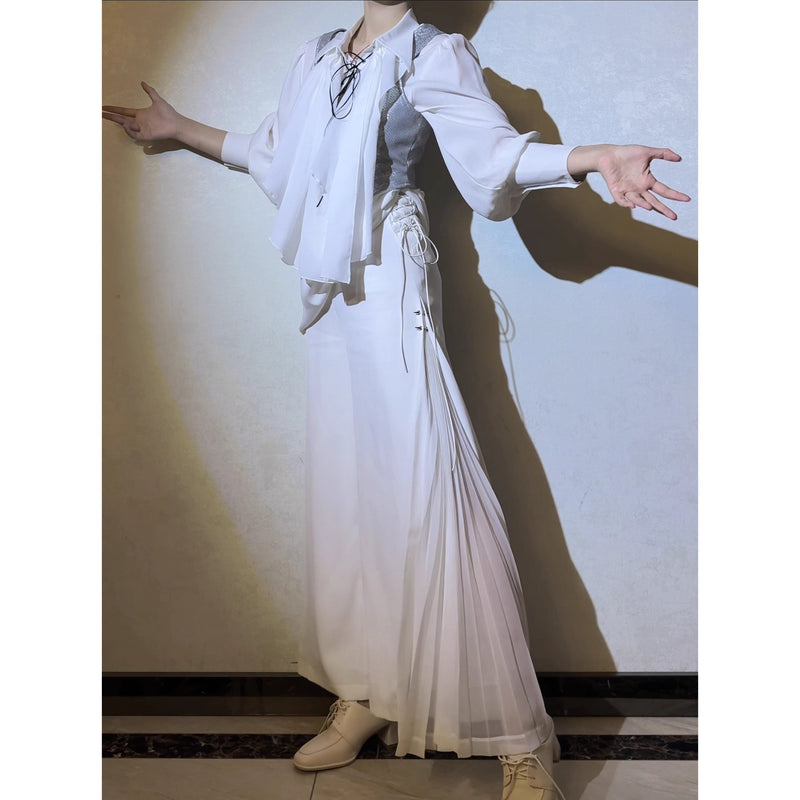 公爵騎士の編み上げプリーツパンツ[2025年2月上旬-3月上旬発送予定]