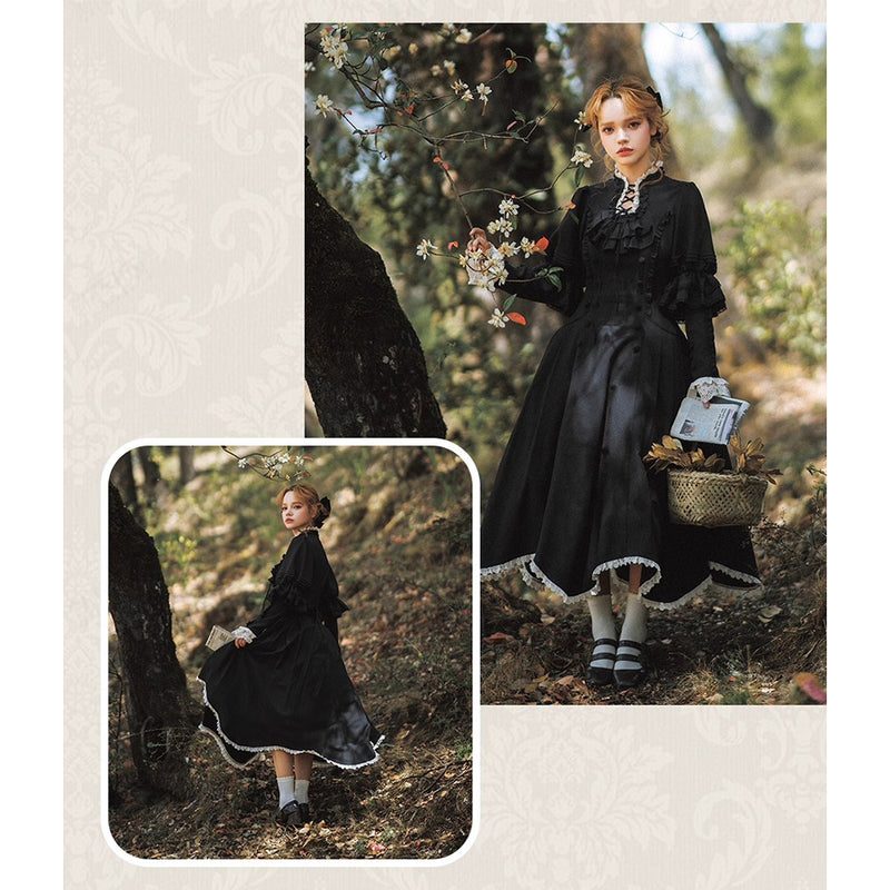 伯爵夫人のクラシカルワンピース - Black[2025年10月中旬-11月中旬発送予定]