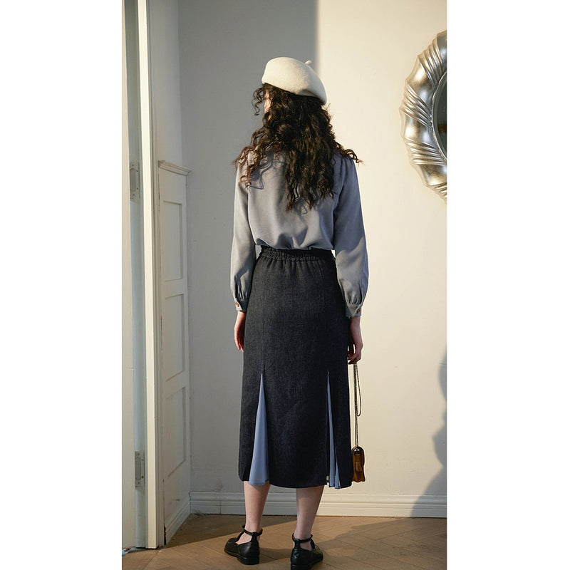 Gray Navy Mermaid Skirt