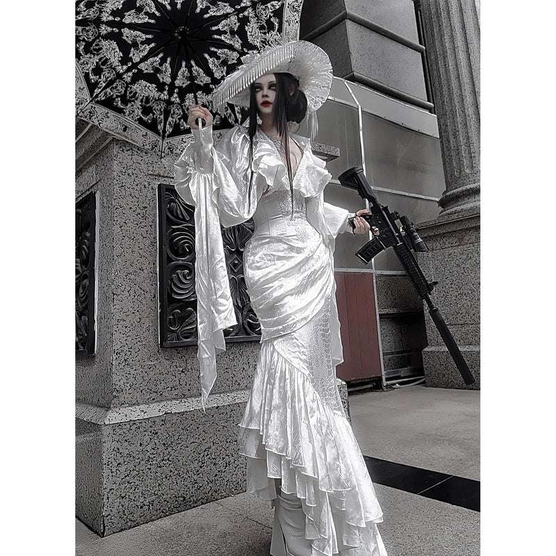 伯爵令嬢のコルセットマーメイドスカート - White[2026年4月中旬-5月中旬発送予定]