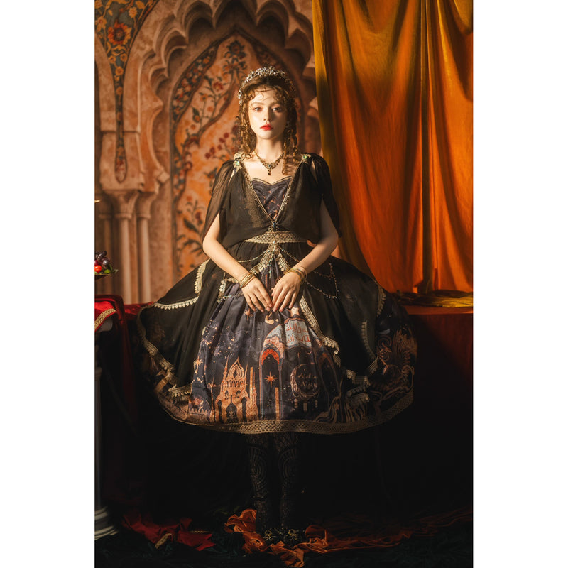 星降る夜のジャンパースカートとチュールショール[2026年3月中旬-4月上旬発送予定]