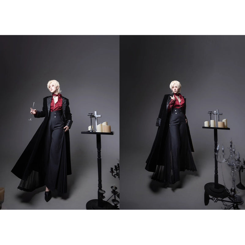 黒騎士の編み上げプリーツパンツ[2025年12月上旬-12月下旬発送予定]