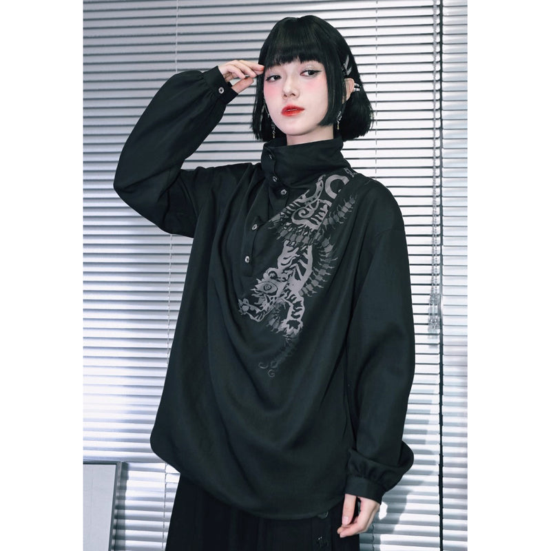五毒の挿絵ハイネックトップス