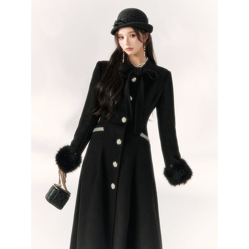 Elegant Embroidered Classical Cape Coat