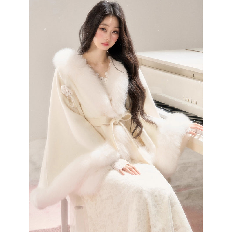 Romantic Fur Cape Coat