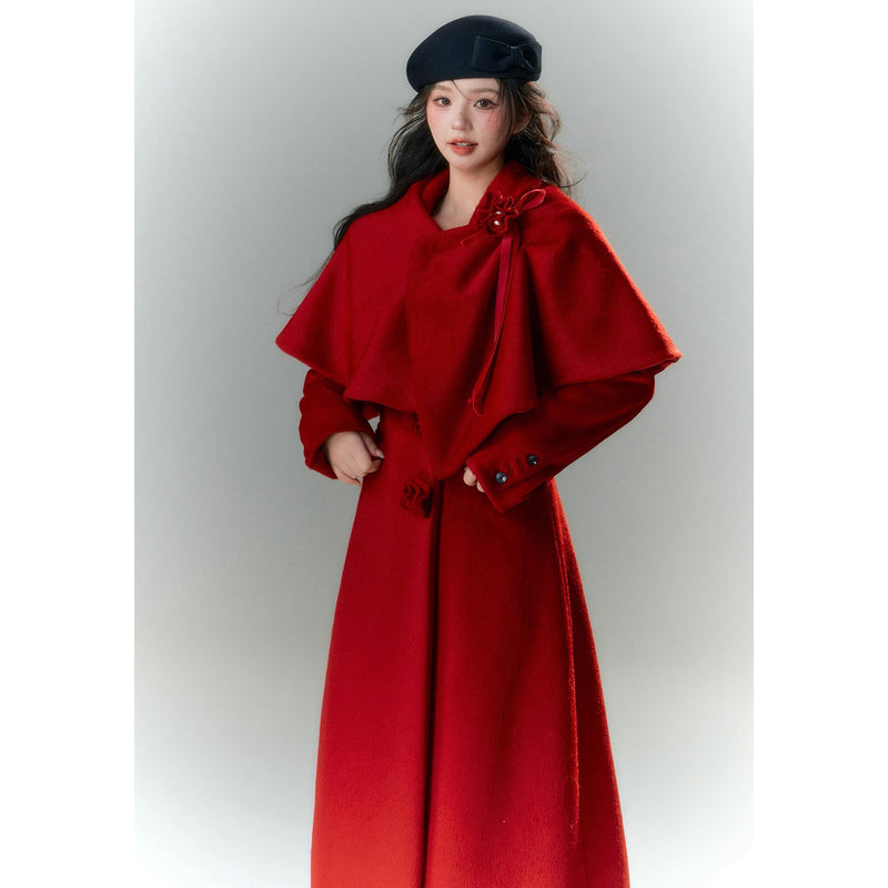 Movie Actress's Cape Long Coat
