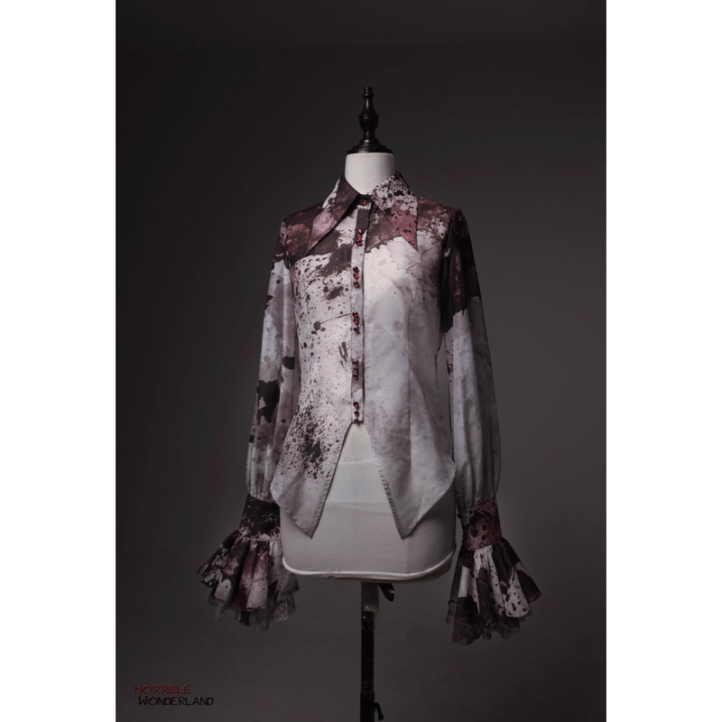 血塗れのお嬢様のヴィクトリアンブラウス - Dark Red[2026年2月下旬-3月下旬発送予定]