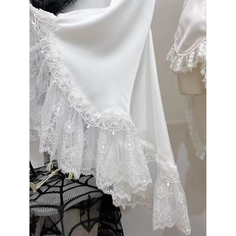 王侯貴族のゴシックブラウス - White[2026年2月下旬-3月下旬発送予定]