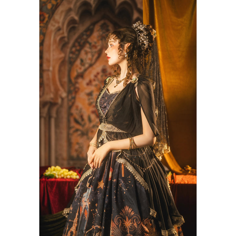 星降る夜のジャンパースカートとチュールショール[2026年3月中旬-4月上旬発送予定]