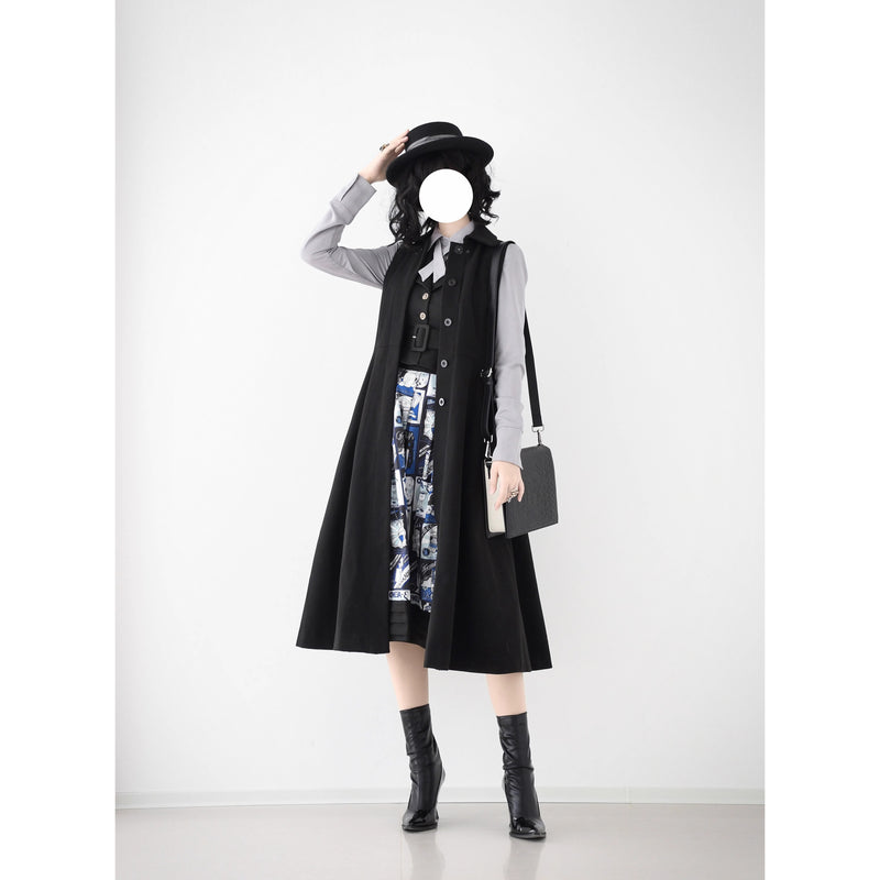 Wizarding World British Cape Long Coat - Black[2025年12月中旬-2026年1月中旬発送予定]