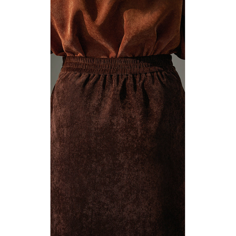 Dark Brown Corduroy Skirt