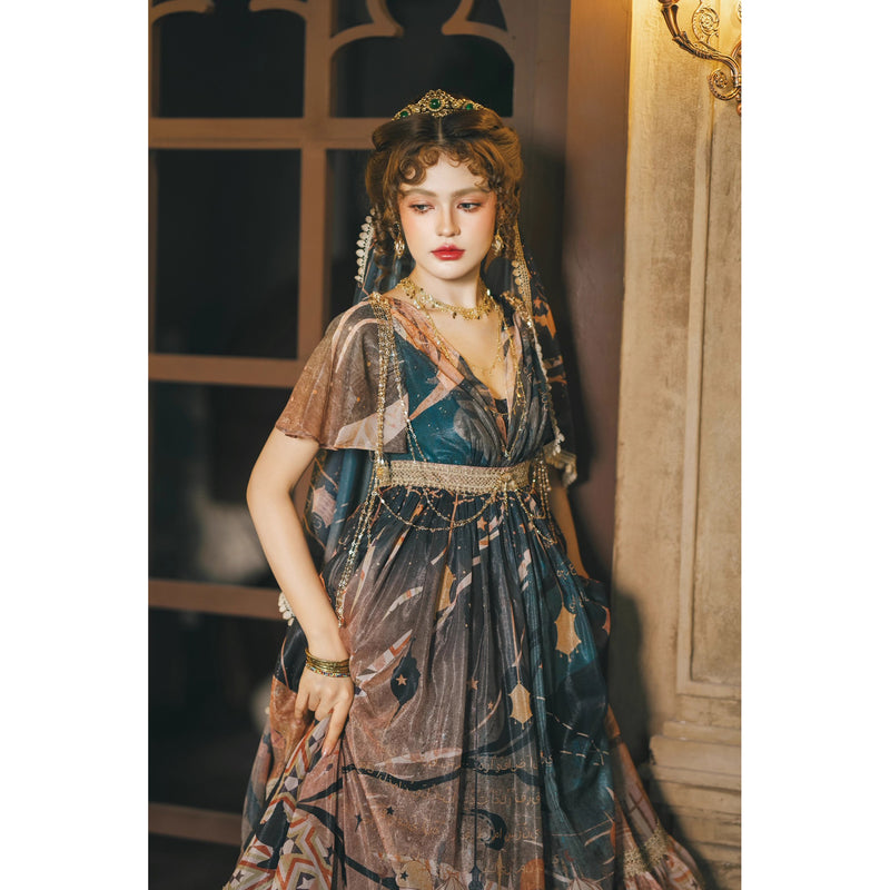 星降る夜のエンパイアワンピース[2026年3月中旬-4月上旬発送予定]