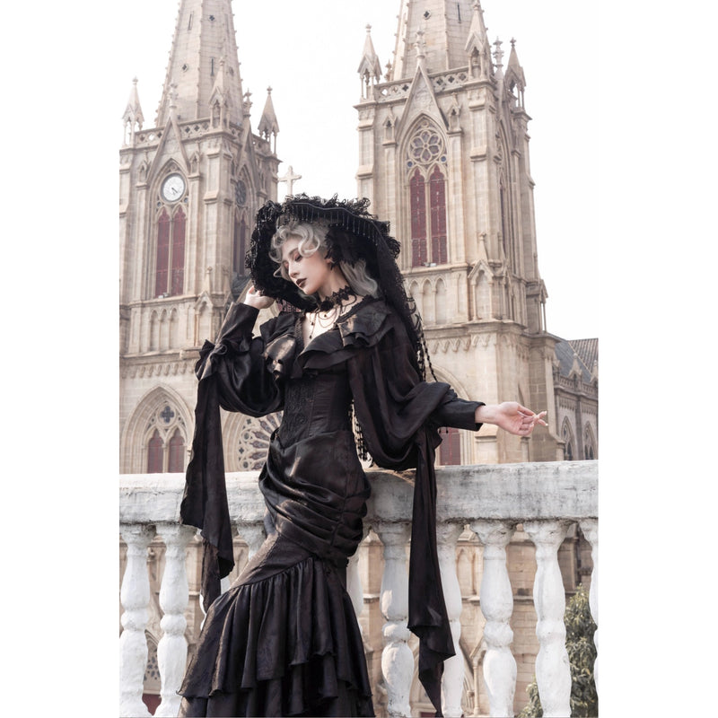 伯爵令嬢のヴィクトリアンブラウス - Black[2026年4月中旬-5月中旬発送予定]