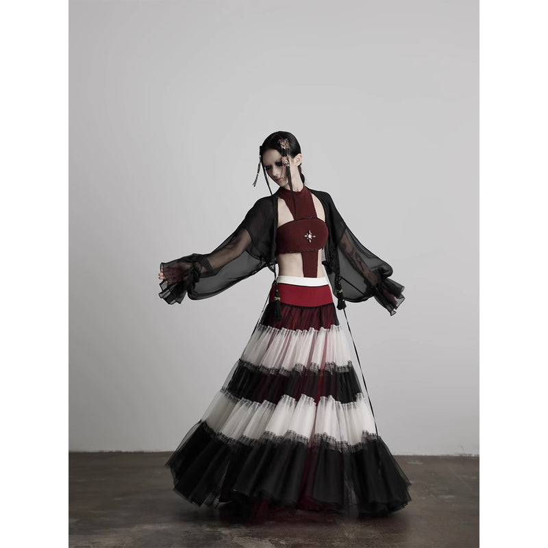 Rose Queen Gradation Tulle Skirt