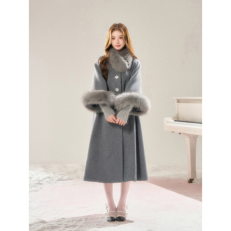 Elegant Girl's Fur Coat