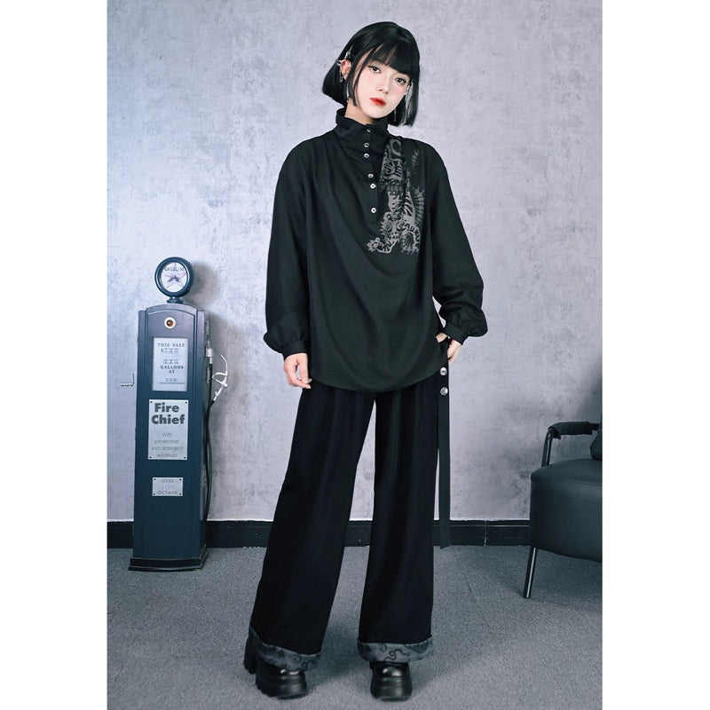 五毒の挿絵ハイネックトップス