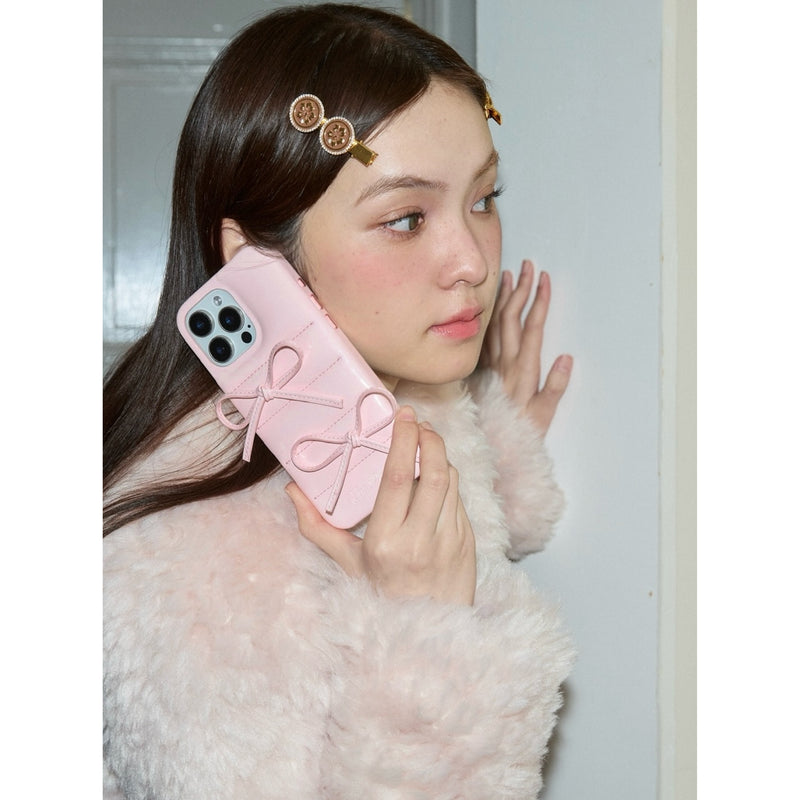 Girly Ribbon iPhone Case - Pink