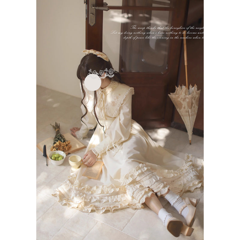 奏鳴曲を奏でる刺繍クラシカルワンピース