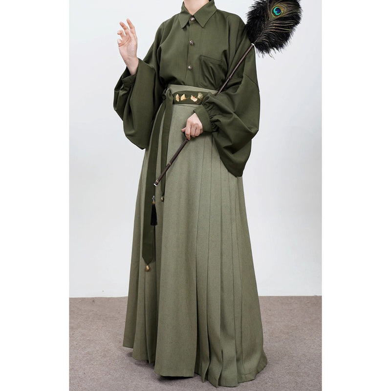 宮廷令嬢の刺繍プリーツスカート