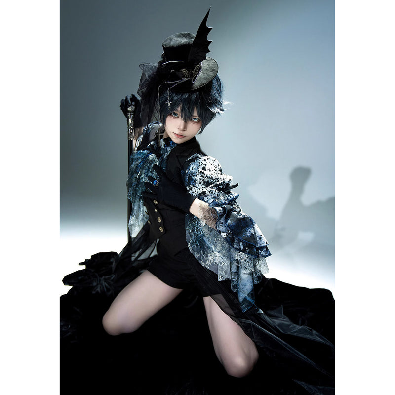 血塗れのお嬢様のキャバリアブラウス - Dark Blue[2026年2月下旬-3月下旬発送予定]