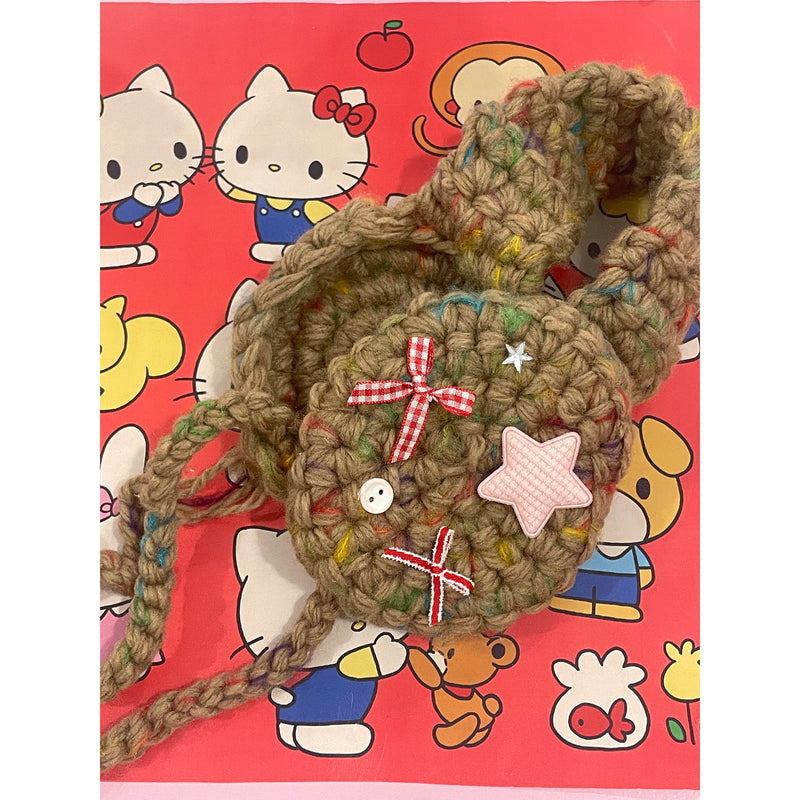 Stars and Ribbons Knitted Ear Muff